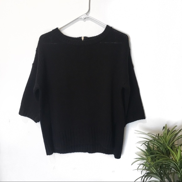 Topshop Sweaters - Black Topshop Over Sized Chunky Knitted Sweater
